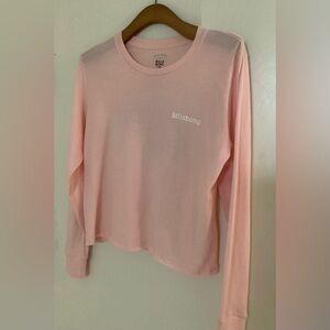 Billabong Soft Pink Crew Neck Top